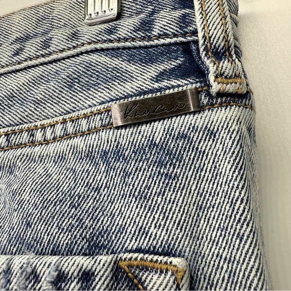 KanCan Karen High Rise Mom Distressed Denim Cropped Jeans 13/30 - Picture 10 of 13
